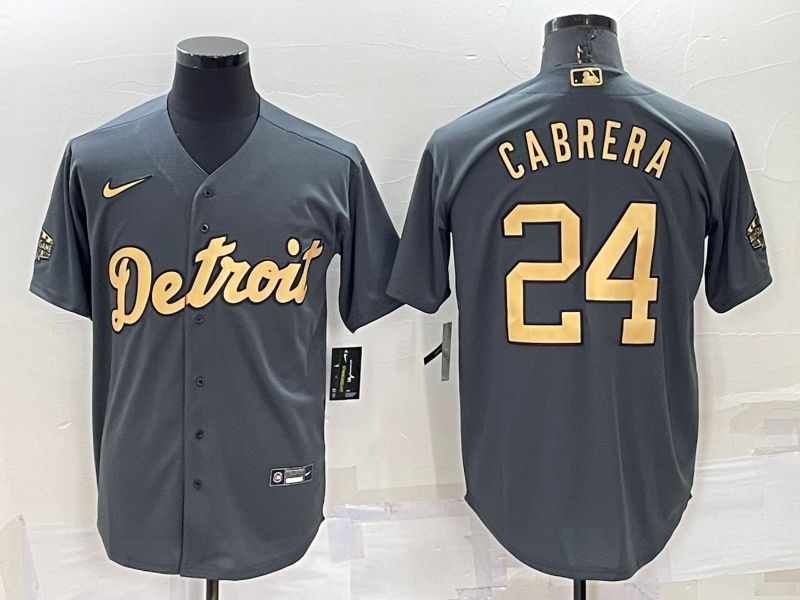 Men Detroit Tigers #24 Cabrera Grey 2022 All Star Nike MLB Jersey->los angeles dodgers->MLB Jersey